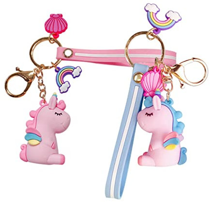 Holibanna Einhorn Schlüsselanhänger PVC Charme Für Tasche Handtasche Mit Hängendem Design Als Accessoire Für Portemonnaie Und Rucksack
