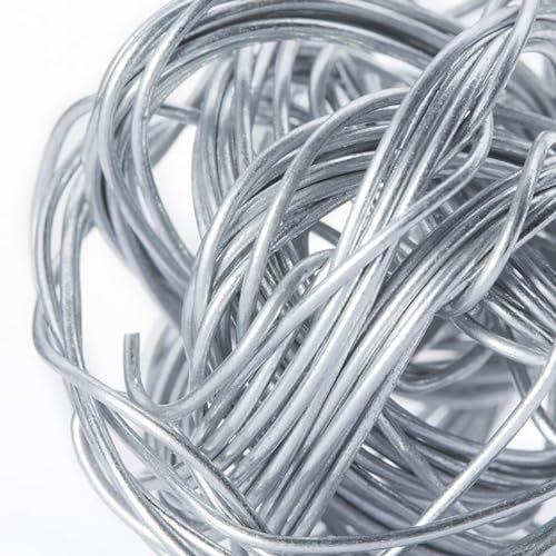 Filo di Ferro Zincato, Filo zincato calibro 6, diametro 5 mm (0,196 pollici), filo metallico pieghevole, facile da tagliare, multiuso, per fissaggio floreale fai-da-te su recinzioni da giardino (Size