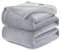 WAVVE Kuscheldecke Flauschig Decke Fleecedecke - Sofadecke Klein Wohndecke Couchdecke, Decke Sofa Weich Hellgrau, Leicht Sofaüberwurf 130x150 cm