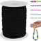 LEREATI Filo Elastico per Braccialetti Resistente 0.8mm x 100m Cordino Elastico Fili per Braccialetti, Cordoncino per Collane, Filo Elastico per Cucire Fai da Te Perline (Nero)
