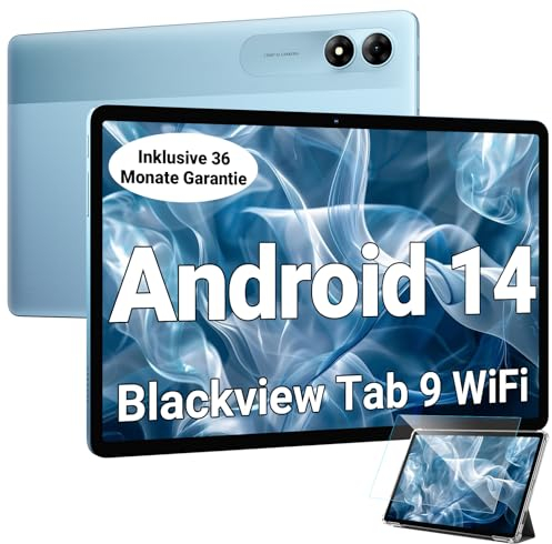 Blackview Tab9WiFi 11 Zoll Tablet Android 14 2K FHD+, 18GB + 256GB(TF 2TB), Octa-Core Gaming Tablet mit Schutzhülle, Gemini AI, 13MP + 8MP, 8200mAh, GMS, Face ID