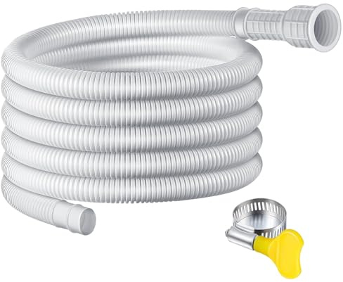 -Ablaufschlauch Für Luftentfeuchter, 4m Flexibler Ablaufschlauch Mit Schneidbarem Gummiadapter Und Verbindungsklemme, Für Die Meisten Luftentfeuchter, Klimaanlagen Und Gartenhähne