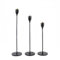 [Cadzyre] Kerzenhalter 3-teiliges Set, 33/28/23 cm Stab kerzenständer schwarz,Metall Kerzenhalter Stab Kerze, Candlelight Dinner, Wohnkultur, Hochzeit (3, schwarz Gold)