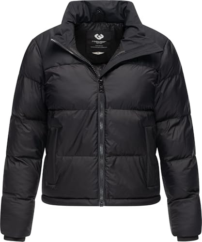 Ragwear Damen kurze Winterjacke warme Colourblocking Steppjacke mit Stehkragen Serah YOUMODO XS-6XL