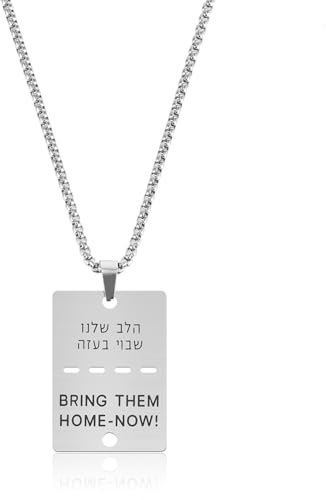 Bring Them Home Now Halskette, Israel-Halskette im Militärstil Ständer mit Israel-Halskette um Ihre Solidarität und Unterstützung zu Zeigen