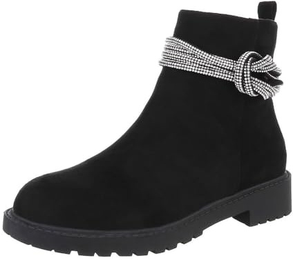 Ital Design Damenschuhe Stiefeletten Flache Stiefeletten