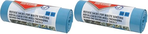 Office Products 22025232-01 - Sacs à ordures 120 l, 10 sacs, couleur bleu (Lot de 2)