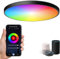 Smart WiFi Ceiling Light, APP or Voice Control, 24W 2000LM, RGB Colour Changing Ceiling Light Compatible with Alexa Google Home, Dimmable 3000K-6500K