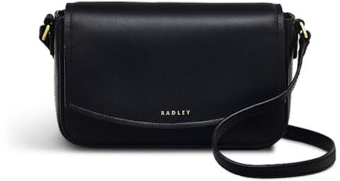 RADLEY London River Road Women's Mini Smooth Leather Flapover Phone Crossbody Bag, Black