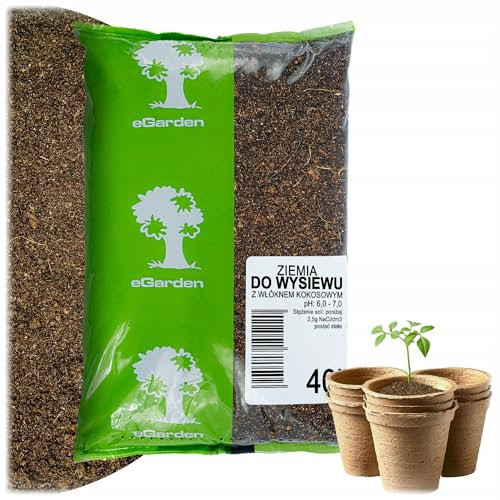 eGarden Anzuchterde, Aussaaterde mit Kokosfaser 40L – Spezialerde für Keimlinge & Stecklinge, ideale Anzuchterde | Perfektes Substrat für Keimlinge, jungpflanzen und gemüse