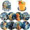 Fumupe 8 STK Diamond Painting Untersetzer Katze mit Halter, Diamond Painting Bilder Erwachsene Katze, Diamant Tassenuntersetzer mit Kork, DIY Basteln Kreativ Set Für Erwachsene Frauen