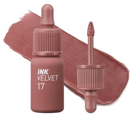 Peripera Ink The Velvet Lip Tint | Highly Pigmented, Longwear & Weightless Lip Tint | Smudge-Proof, Buildable Color for Lips & Cheeks | K-Beauty Makeup, Safe for Sensitive Lips (017 ROSY NUDE)