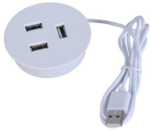 ohodhmnu Embedded Desktop 3 USB Ladeadapter Sofa Steckdose Multifunktional Verdecktes Loch Schnellladekabel Connector