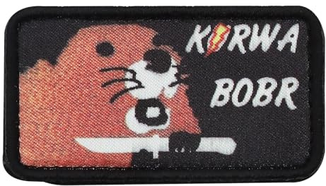 Biber Mit Messer Tactical Klett Patches Klett Stickerei Taktische Klettverschluss Fun Patch mit Klett Pinguin Klettverschluss für DIY Kleidung Rucksäcke Jacken Jeans Uniform Weste Hundegeschirr