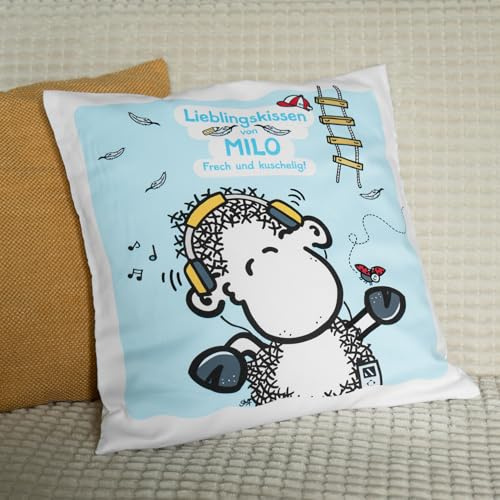 Sheepworld Kissen »Lieblingskissen von ...« (Blau)