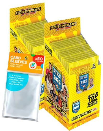 Bundle mit FIFA 365 Adrenalyn XL 2026 Trading Cards - 2 Display (48 Booster) + Exklusive Collect-it Hüllen