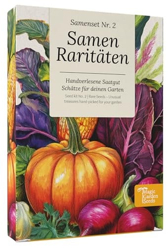 Magic Garden Seeds - Samen-Raritäten Samenset - 9 ausgefallene Sorten aus Gemüse, Kräutern & Blumen - handverlesen, bunt & ungewöhnlich - originelles Geschenk für Gartenfreunde