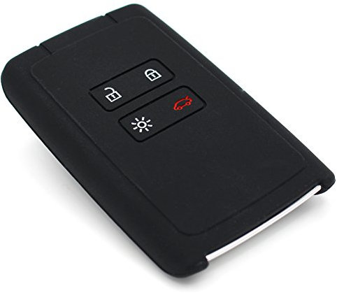 Finest Folia - Custodia in silicone RC per chiavi dell’auto a 4 pulsanti Nero