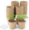KINGLAKE Pequeñas macetas de Semillas de Fibra biodegradables para plántulas 100 Piezas 8cm con 100 Etiquetas de 5X1CM