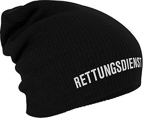 Longbeanie Slouch-Beanie Rettungsdienst 55278 Farbe schwarz