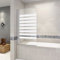 AICA 80x140cm Badewannenaufsatz Duschabtrennung Links Duschwand für Badewanne 6mm Satiniert Sicherheitsglas mit Nanobeschichtung