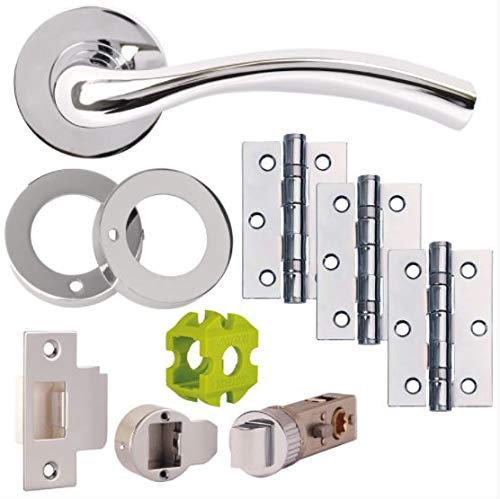 Jigtech JTB71000 Solar Door Pack-Latch-Polished Chrome