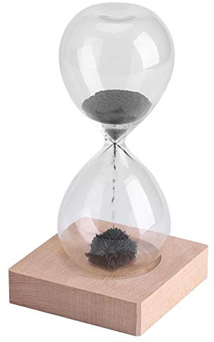 Eastbuy Sablier - Minuteur de Sable magnétique Sablier Jouet Bureau à Domicile Affichage de décoration de Bureau avec Base en Bois