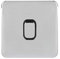 Schneider Electric Lisse Screwless Deco - Single 2 Way Light Switch, 10AX, GGBL1012BPC, Polished Chrome with Black Insert