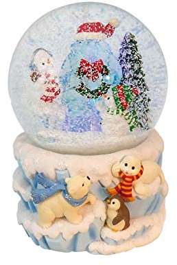 Spieluhrenwelt MMM GmbH, 858058 Spieluhr Schneekugel Eisbären Szene