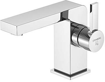 Steinberg Serie 120 Waschtischarmatur, mit Ablaufgarnitur, Ausladung 120mm, H: 160mm, 1201020