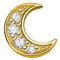 Thomas Sabo Einzel Ohrstecker Mond pavé gold vergoldetes Silber H2133-414-14