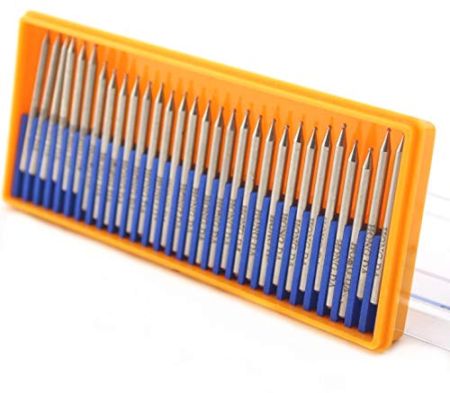 JINGLING Diamond Grinding Drill Bits, 1 mm, Spherical Ball, Set of 30 Pcs