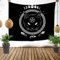 Amiiba Schwarze Katze Wandteppich Mysteriöse Wahrsagung Tapisserie Wandbehang Hexerei Heimdekoration für Schlafzimmer Wohnzimmer (Katze, M – 149,9 x 129,5 cm)