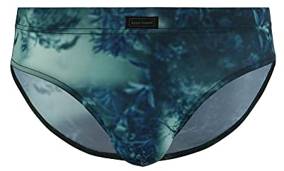 bruno banani Herren Florestsense Sports Briefs Boxershorts, Grün Forest Print, M EU
