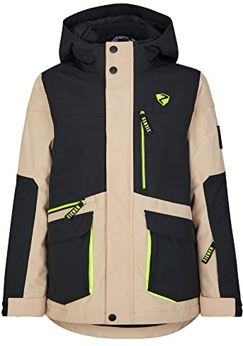 Ziener Jungen AGONIS Ski-Jacke, Winter-Jacke | wasserdicht, winddicht, warm, black, 104