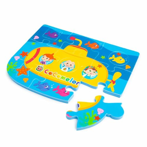 CoComelon Bath Time Puzzle Yellow Submarine Kids Foam Jigsaw Puzzle Interactive Learning Toy