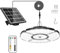 MEIKEE Lampe Solaire Suspendu pour Extérieur Interieur, avec Télécommande, 76 LED avec Détecteur de Mouvement, Luminosité et Couleur Réglables, Étanche IP54, Angle d'Éclairage Ajustable, Câble 5M