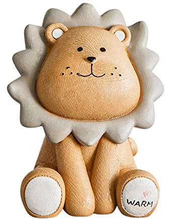 Herbests Löwe Sparschwein Bruchsichere Harz Sparschwein Spardosen Groß für Jungen und Mädchen Süßes Geschenk für Geburtstage Neujahr Desktop Schreibtisch Ornament Spielfigur Dekoration
