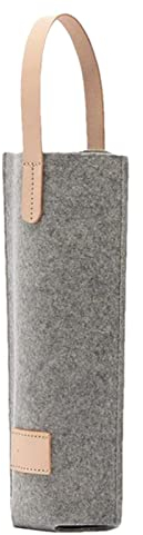 LOSOO Flaschenträger Filz Flaschentasche, Einzel Weinflaschen Tasche, Wiederverwendbar Wein Geschenk Taschen Für Geburtstag, Jahrestag,Hochzeit