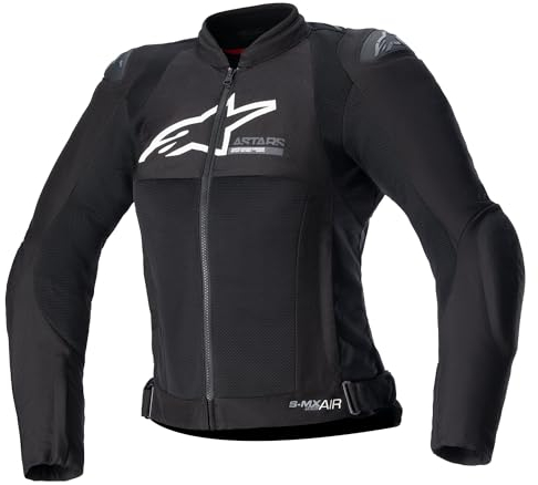 Alpinestars Stella SMX Air Perforated Women's Moto Chaquetas Textiles de Motocicleta para Mujer, Negro, S