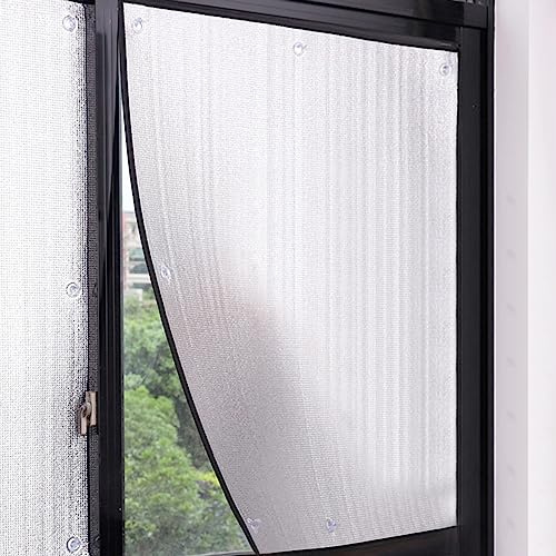 Sun Room Heat Reflective Window Film,8mm Aluminum Foil Insulation Foil,Thermal Insulation Shield,Sun Blocking Anti UV Window Tint,Total Blackout Privacy Window Film Glass Film (70x80cm/28''x31'')