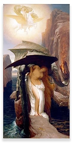 Frederic Leighton Kunstdrucke – Perseus und Andromeda Poster – Neoklassizistischer Kunstdruck, berühmte Ölgemälde-Reproduktion für Wohnzimmer oder Schlafzimmer, ungerahmt (Perseus und Andromeda, 30 x