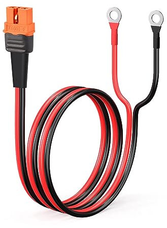 ELFCULB XT60i auf O-Ring, 12AWG XT60i Stecker mit Kabel, XT60i Kabel für Drohnen, RC Batterie, Powerstation(0.6M)