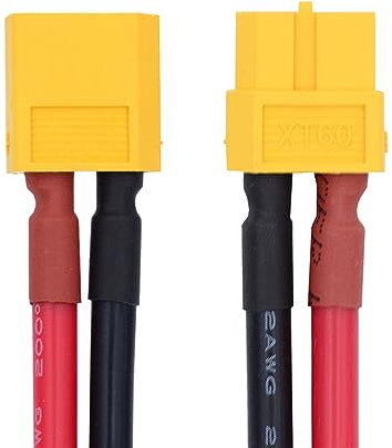 xiwai Cable de extensión XT60 de 12 AWG macho a hembra para estación de energía de batería RC con panel solar (1.6 pies)