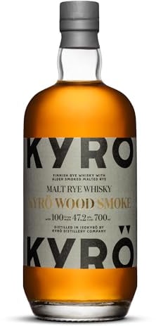 Kyrö Wood Smoke Whisky 47,2% vol. | Finnischer Roggenwhisky | 0,7 Liter | Über Erlenholz geräuchert | Kyrö Distillery