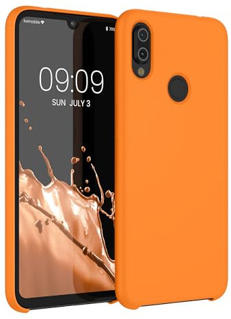 kwmobile Cover per Xiaomi Redmi Note 7 / Note 7 Pro Custodia - Back Case per Smartphone in Silicone TPU - Protezione Gommata - arancia fruttata