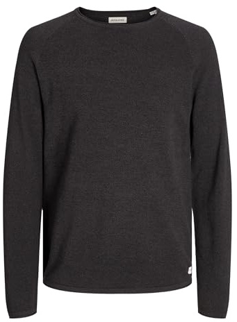 JACK & JONES JJEHILL Knit Crew Neck Noos, Mulch/Detail: Twist, S