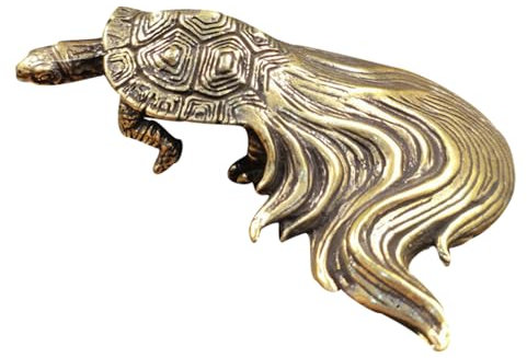 YHDONE Briefbeschwerer aus Messing, langlebig, Schildkröte, verheißungsvoller Briefbeschwerer, Heimdekoration, Messing, Bronze, Feng Shui-Maskottchen