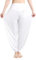 Cegerne Haremshose Damen Yoga Pilates Hosen Super Weich Stretch Leicht Pumphose, Weiß, L
