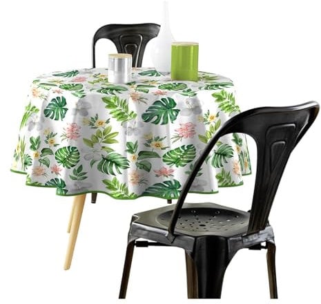 Douceur d'Intérieur Nappe Ronde (Diamètre 160 cm) Baleares, PVC Imprimé